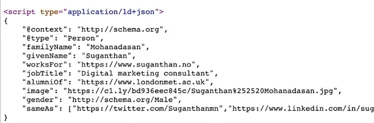 Person JSON-LD