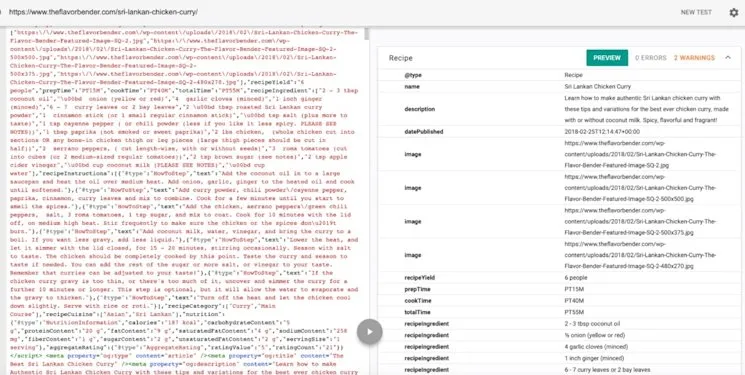 Schema markup